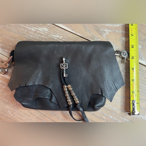 Handmade Black SUPER SOFT Genuine Leather Clip On Hip Bag Fanny Pack Motorcycle - Picture 13 of 13